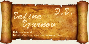 Dafina Džurnov vizit kartica